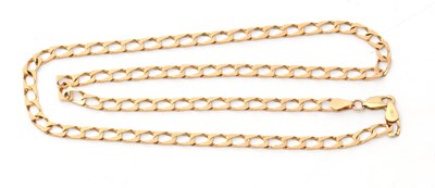 Lot 96 - A 9ct curblink necklace, stamped 9KT to one...