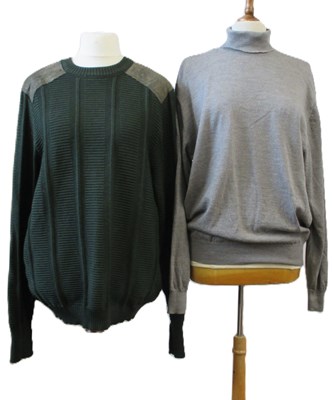 Lot 302 - Burberrys: two men's jumpers including a green...