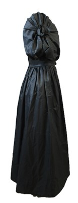 Lot 56 - John Charles: a 1980's black satin gown, with...