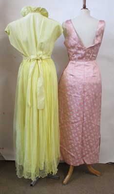 Lot 26 - Two c.1950's dresses, to include a lemon...