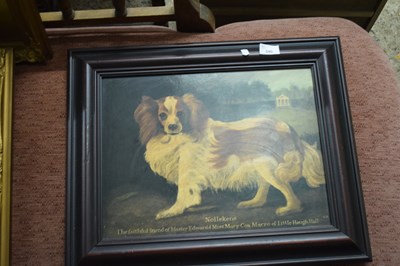 Lot 340 - CONTEMPORARY COLOURED PRINT OF A SPANIEL...