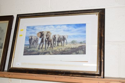 Lot 31 - Yvonne Hughes, High & Mighty, coloured print...