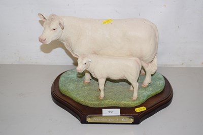 Lot 50 - Nature Craft Best of Breed Charolais Cow and Calf