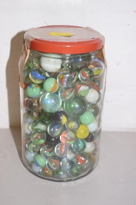 Lot 84 - Jar of assorted marbles