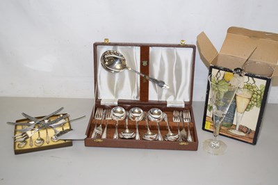 Lot 95 - A group of various silver plated cutlery and...