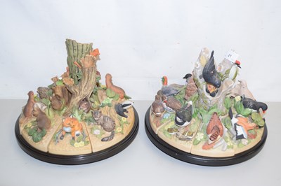 Lot 21 - Danbury Mint - Two carousel ornaments, Birds...