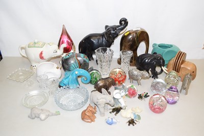 Lot 128 - Collection of various model elephants,...