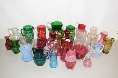 Lot 140 - Mixed Lot: Various cranberry and green tinted...