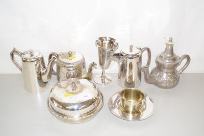 Lot 143 - Mixed Lot: Various silver plated tea wares and...
