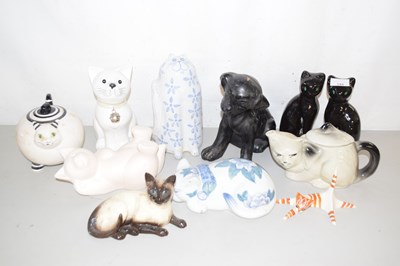 Lot 144 - Collection of various model cats, novelty cat...