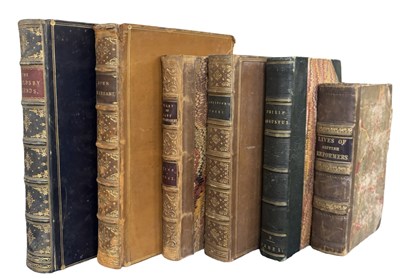Lot 234 - ANTIQUARIAN. A group of six leather bindings....