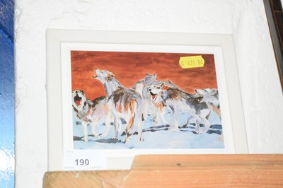 Lot 190 - Meredith McNeal framed print Predators