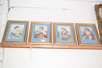 Lot 198 - A set of four 19th Century coloured...