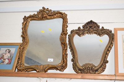 Lot 199 - Two modern plaster work framed wall mirrors