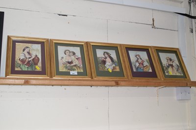 Lot 201 - Group of five 19th Century chromolithograph...