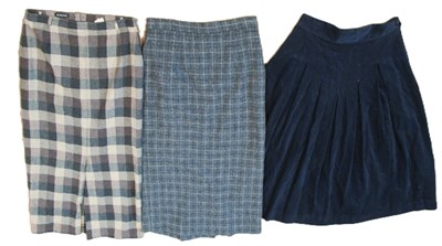 Lot 84 - Three skirts: to include a blue courdroy skirt...