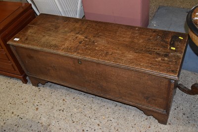 Lot 251 - A Georgian oak coffer on bracket feet