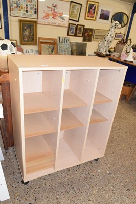 Lot 263 - Modern light wood bookcase cabinet