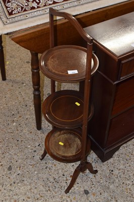 Lot 264 - An Edwardian mahogany three tier plant stand