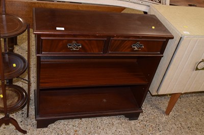 Lot 265 - A reproduction mahogany finish bookcase cabinet