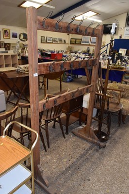 Lot 295 - A cloakroom coat rack (from Gt Massingham School)