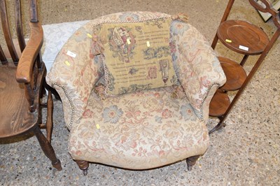 Lot 298 - A late Victorian bow back floral upholstered...