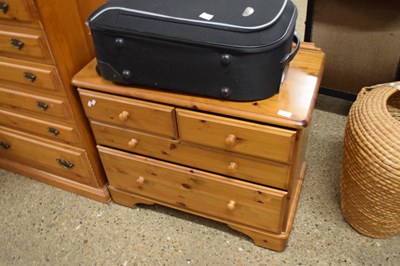 Lot 366 - MODERN PINE FOUR DRAWER CHEST, 85CM WIDE