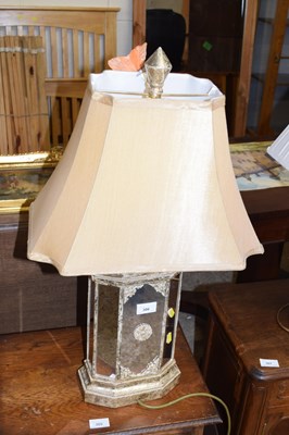 Lot 306 - Modern lamp with mirrored base