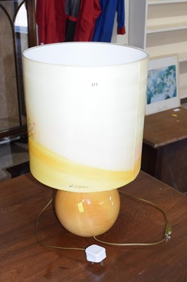 Lot 313 - A modern porcelain based table lamp