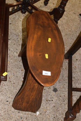 Lot 318 - An oak Live Edge stool