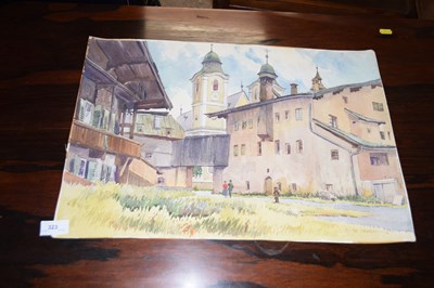 Lot 323 - D W Burley, watercolour study St Johann in Tirol