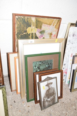 Lot 329 - Mixed lot of pictures to include an abstract...
