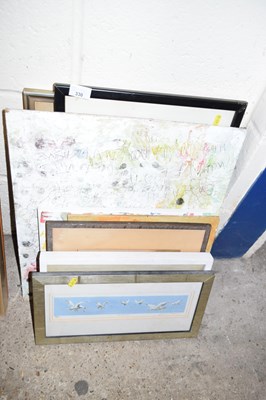 Lot 330 - Mixed lot of assorted pictures to include oil...