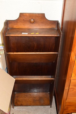 Lot 336 - Early 20th Century oak bookcase with beaded...