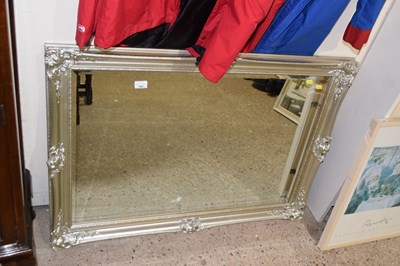 Lot 342 - A modern silver framed wall mirror