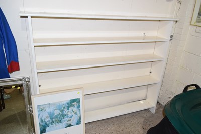 Lot 343 - A white painted open front book case