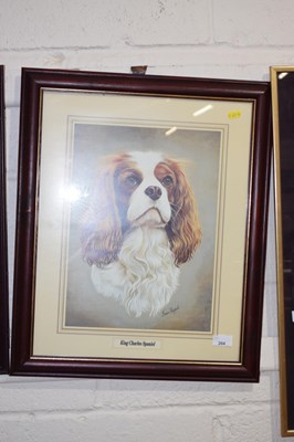 Lot 204 - Framed study of King Charles Spaniel