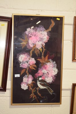 Lot 205 - Mixed Media study of a bird amongst flowers