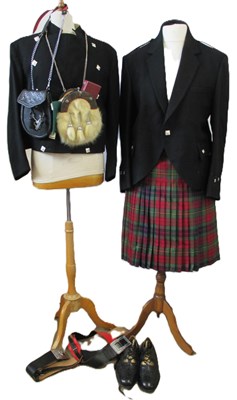 Lot 292 - Scottish formal wear, to include a men's kilt,...