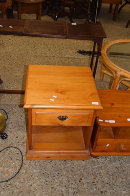 Lot 373 - MODERN PINE BEDSIDE CABINET, 47CM WIDE