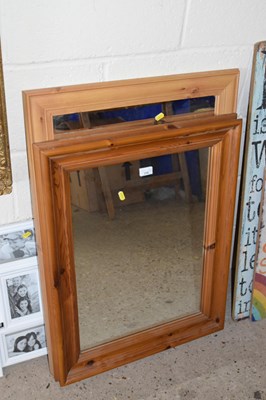 Lot 236 - Two pine framed wall mirrors