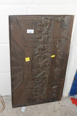 Lot 241 - A cast iron wall plaque The Last Supper