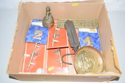 Lot 502 - Box of various door fittings and other items