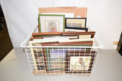 Lot 503 - Basket of assorted mixed pictures