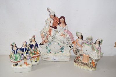 Lot 535 - A group of 19th Century Staffordshire figures