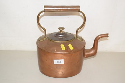 Lot 539 - A copper kettle