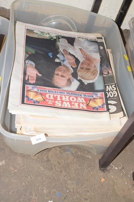 Lot 568 - One box of Royal related commemorative newspapers