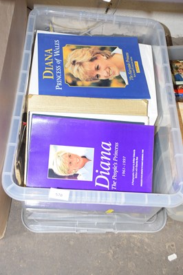 Lot 570 - A box of various royalty related books to...