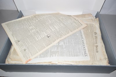 Lot 580 - One box of antique newspapers, principally...