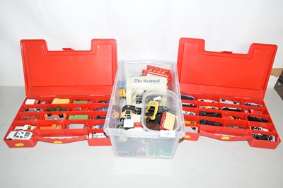 Lot 591 - Two matchbox carry cases together with a box...